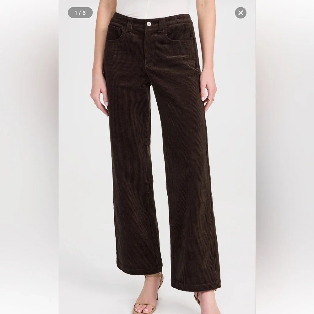 Alex Mill Darci Brown Corduroy Chino Ankle Pants Trousers - Picture 2 of 16
